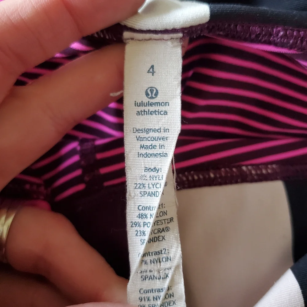 Lululemon Run for your Life‎ Crop Sz 4